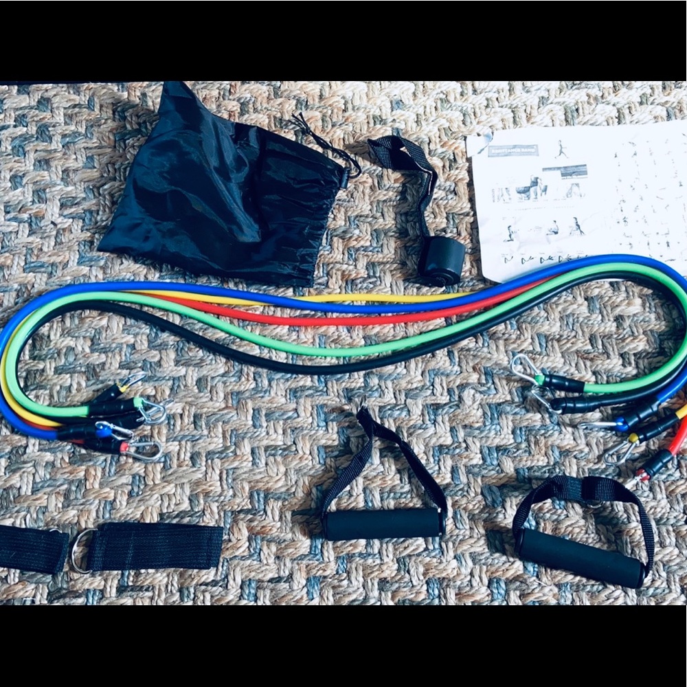 Exercise resistance bands men and women NEW 11 PC